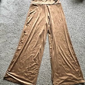 Faux suede flare leggings